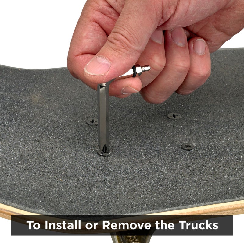 RADECKAL All in One Skate Tool, T Tool, Y Tool for Skateboards, Longboards, Mini Skateboards, and Cruisers (Silver) - Image 4